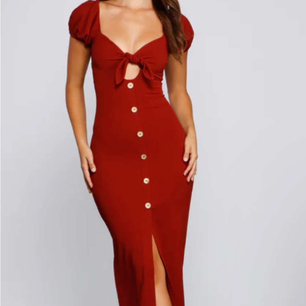 Windsor Button Up Chic Midi Dress-size small